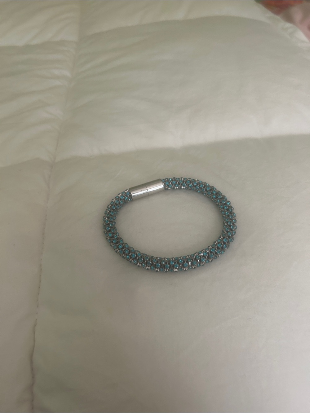 Sparkling Teal Crystal Rope Bracelet - Women Jewelry